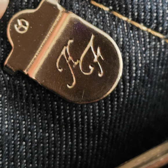 St. John Wide Leg Dark Wash Denim Pants Size 4 - Picture 5 of 8